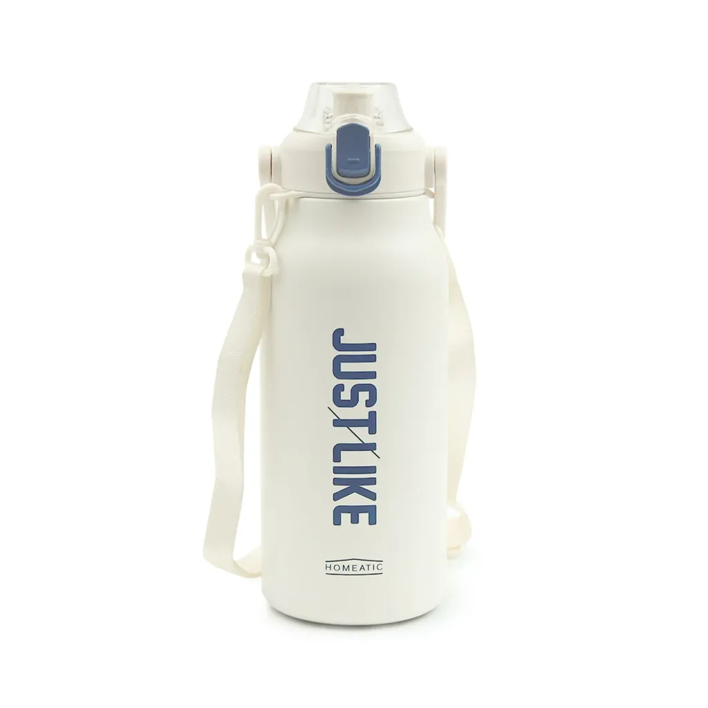 [HMV-2003-WHITE] Homeatic 1800ml Vacuum Insulated Stainless Steel Flask (White)