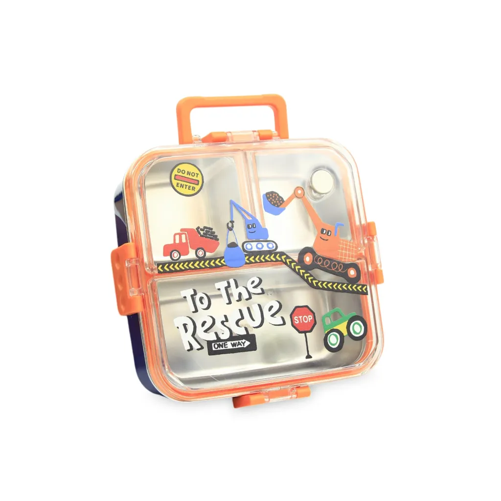 Homeatic Kids 3-Compartment Stainless Steel Bento Lunch Box