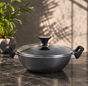 Sonex Non-Stick Cooking Wok Karahi with Glass Lid