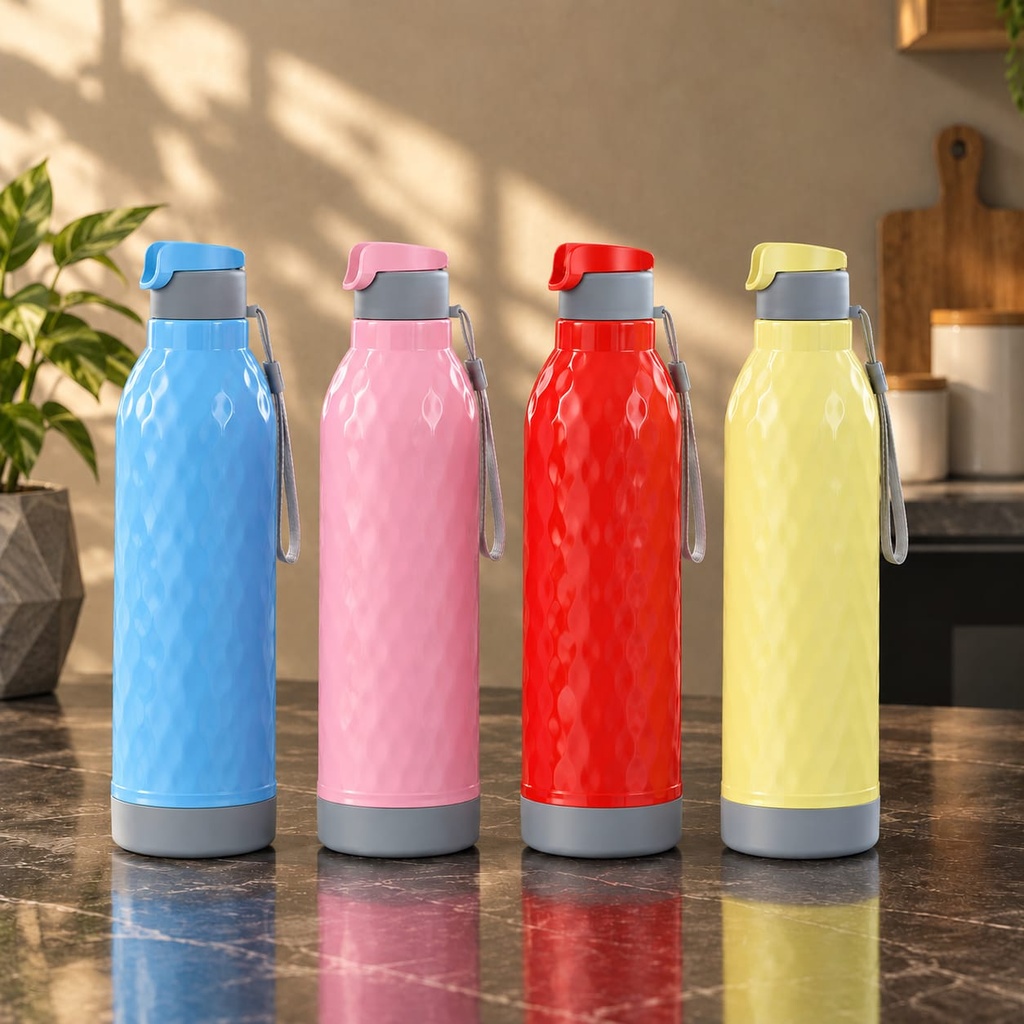 700ml Insulated School Water Bottle with Flip Lid and Carry Strap