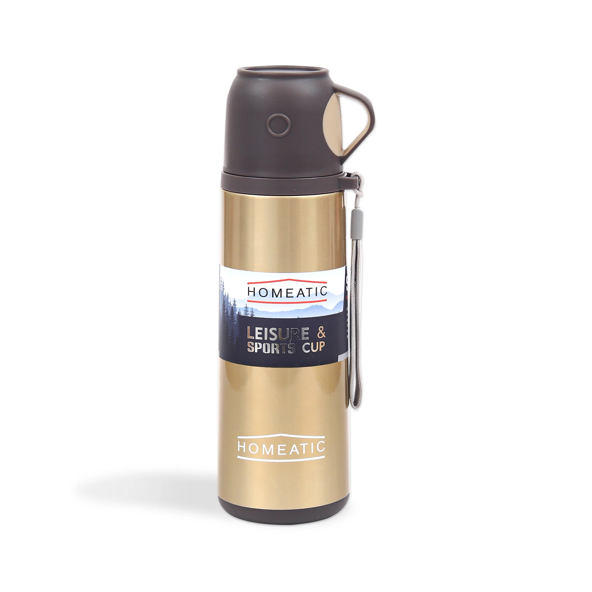 [HKD-597-GOLDEN] Homeatic 500ml Insulated Stainless Steel Travel Pot (Golden)